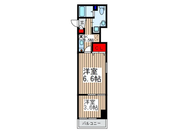 アクシ－ズタワ－大門町の物件間取画像